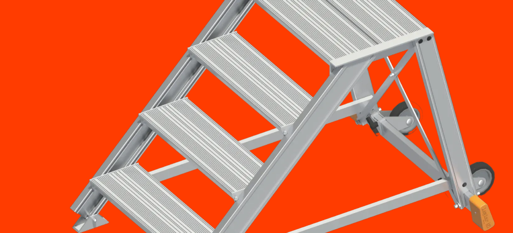 Schody aluminiowe początkowe – stałe i jezdne (110)
